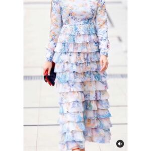 Annah Hariri Modest Ruffles Dress Size 2